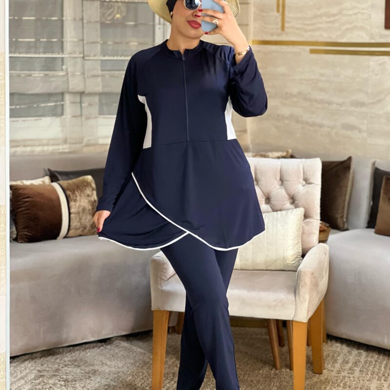 Burkini Élégance Sportive – Ensemble Modeste 2 Pièces pour Femme